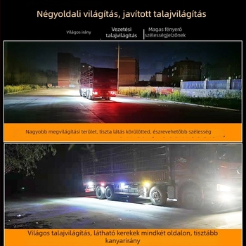 Kamion oldalsó lámpa, 24V, IP68, LED alumínium ház, 15W, 6000K, 36 lm, széles látómező, furgonokhoz