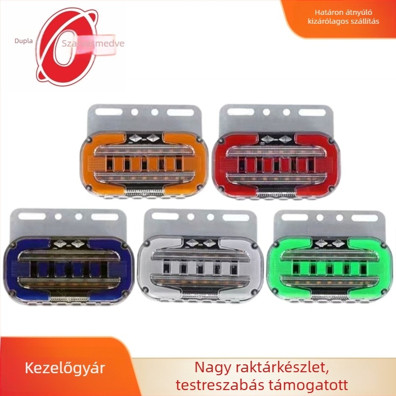 Kamion LED oldalsó és hátsó lámpa, 24V, fényvezető kialakítás, általános kompatibilitás