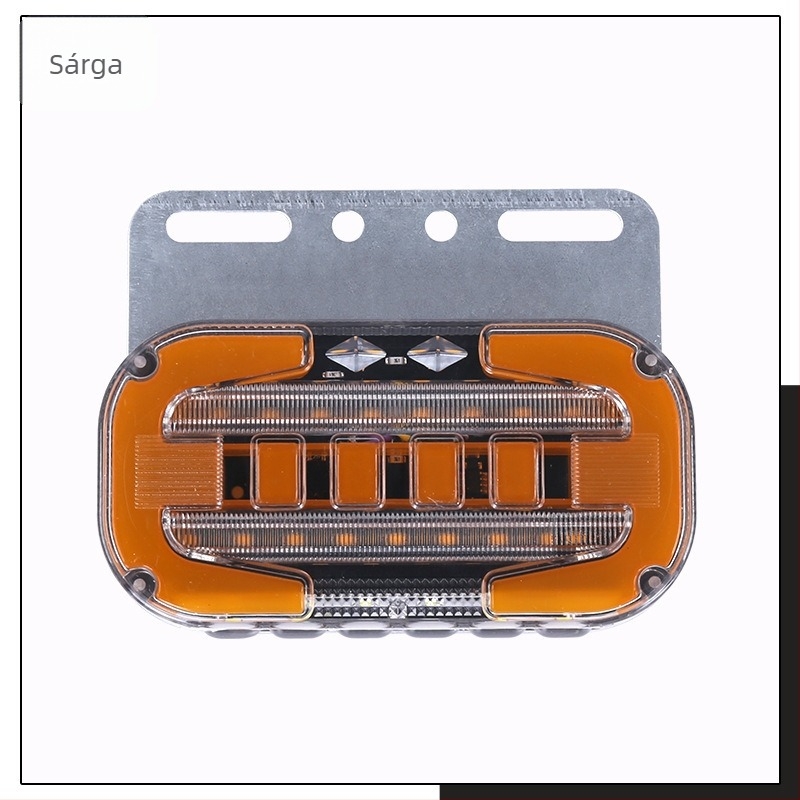 Kamion LED oldalsó és hátsó lámpa, 24V, fényvezető kialakítás, általános kompatibilitás