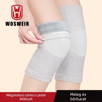 Fleece-bélelt térdvédő, uniszex, férfiak és nők számára, vastagított, hosszabb lábszárvédő