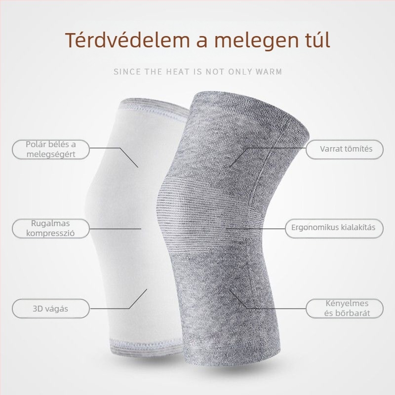 Fleece-bélelt térdvédő, uniszex, férfiak és nők számára, vastagított, hosszabb lábszárvédő