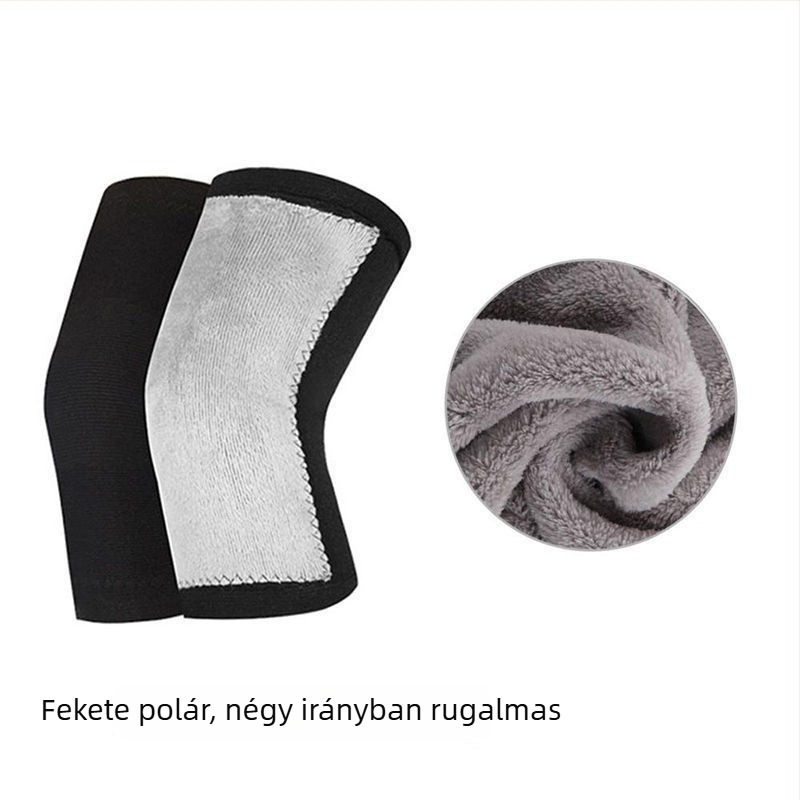 Fleece-bélelt térdvédő, uniszex, férfiak és nők számára, vastagított, hosszabb lábszárvédő