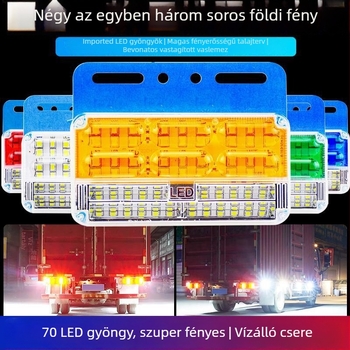 Kamion oldalsó LED világítás | 24V, IP68 vízálló, három sor LED modul, irányjelző és szélesség jelzés
