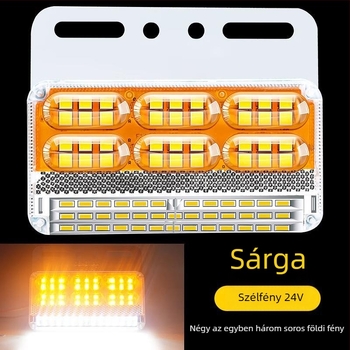 Kamion oldalsó LED világítás | 24V, IP68 vízálló, három sor LED modul, irányjelző és szélesség jelzés