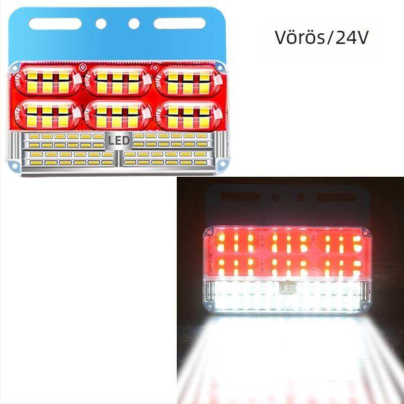 Kamion oldalsó LED világítás | 24V, IP68 vízálló, három sor LED modul, irányjelző és szélesség jelzés