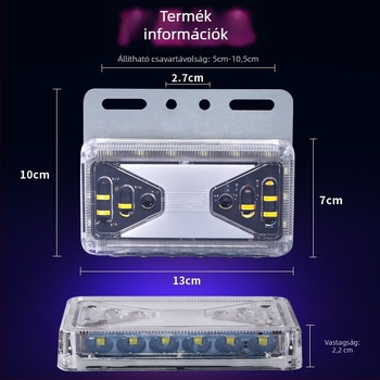 Vízálló oldalsó lámpa (Minta: Waterproof side lamp; Kompatibilis modell: Vans; Alkalmazás: Alkalmazható)