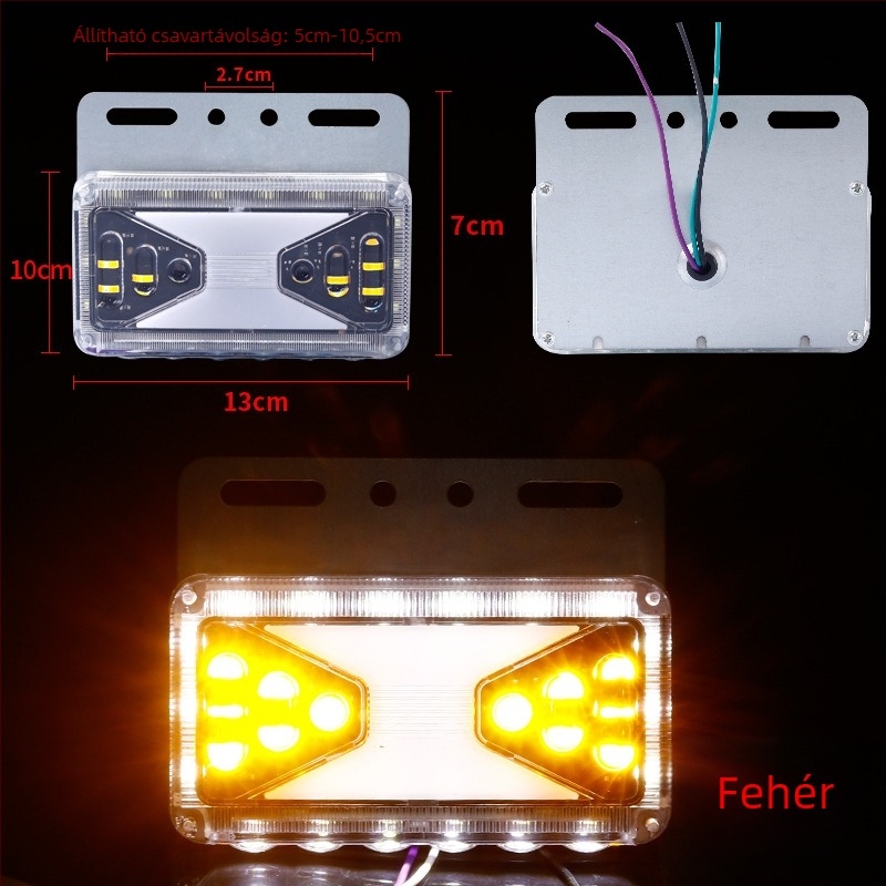 Vízálló oldalsó lámpa (Minta: Waterproof side lamp; Kompatibilis modell: Vans; Alkalmazás: Alkalmazható)