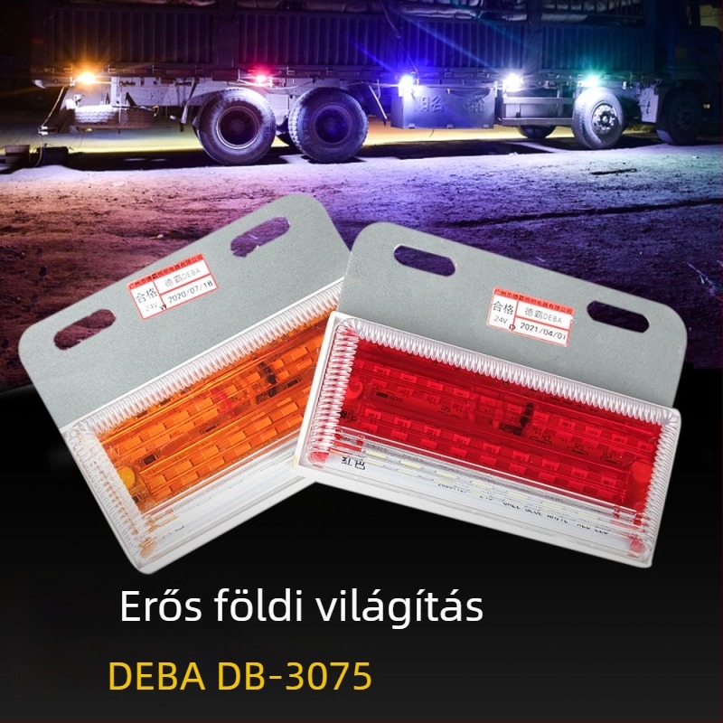 Kamion LED oldalsó lámpa, vízálló, 24V, DB-3075, 50 000 óra, 1000–6000K