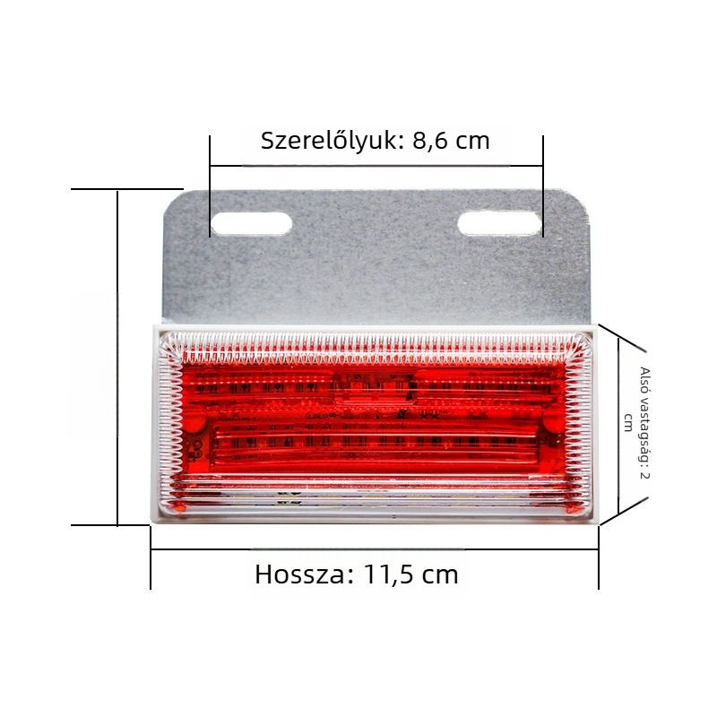 Kamion LED oldalsó lámpa, vízálló, 24V, DB-3075, 50 000 óra, 1000–6000K