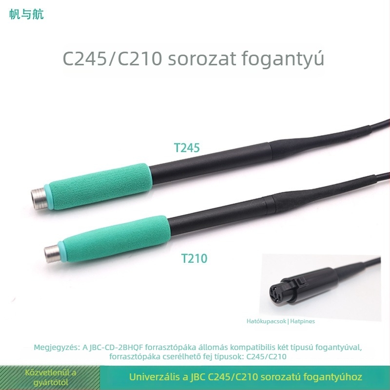 JBC hegesztőállomás markolat integrált fűtőmaggal, T245/T210 sorozathoz, hatlyukas C470, 220V