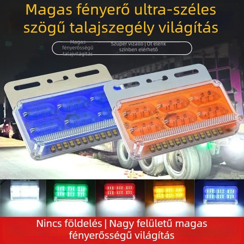 Kamion oldalsó világítás széles látómezővel – 24V, IP68 vízálló, LED 10W, élettartam 50 000 óra