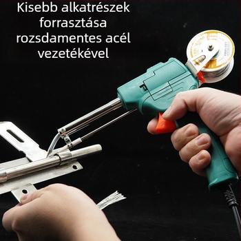 Hordozható ipari forrasztópisztoly automata ónadagolóval és belső fűtéssel, 220V, kézi működés