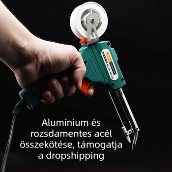Hordozható ipari forrasztópisztoly automata ónadagolóval és belső fűtéssel, 220V, kézi működés