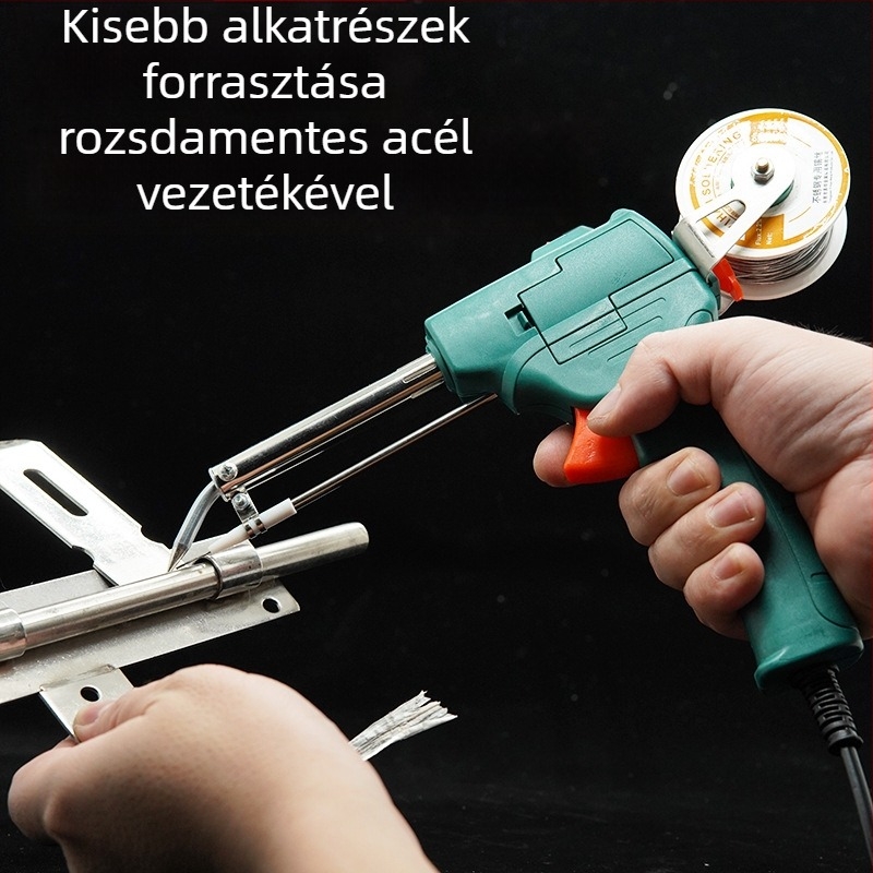 Hordozható ipari forrasztópisztoly automata ónadagolóval és belső fűtéssel, 220V, kézi működés