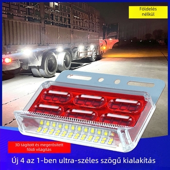 Teherautó oldalsó lámpa, széles látószög, 24V, vízálló, 16W, ABS műanyag, élettartam 50 000 óra