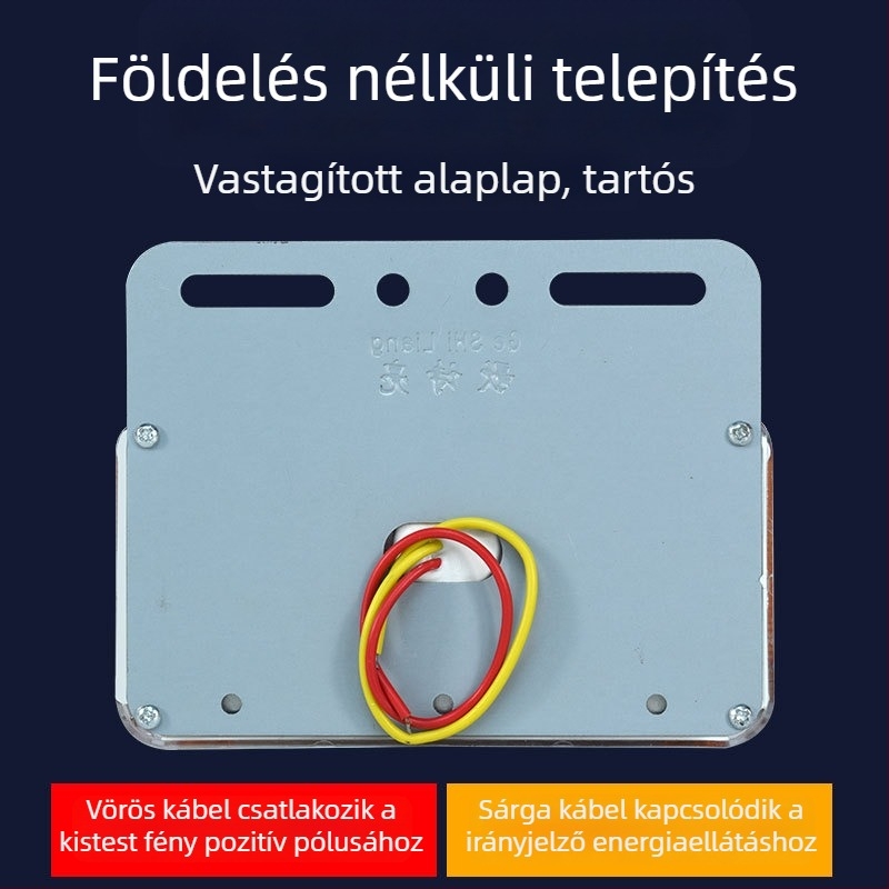 Teherautó oldalsó lámpa, széles látószög, 24V, vízálló, 16W, ABS műanyag, élettartam 50 000 óra