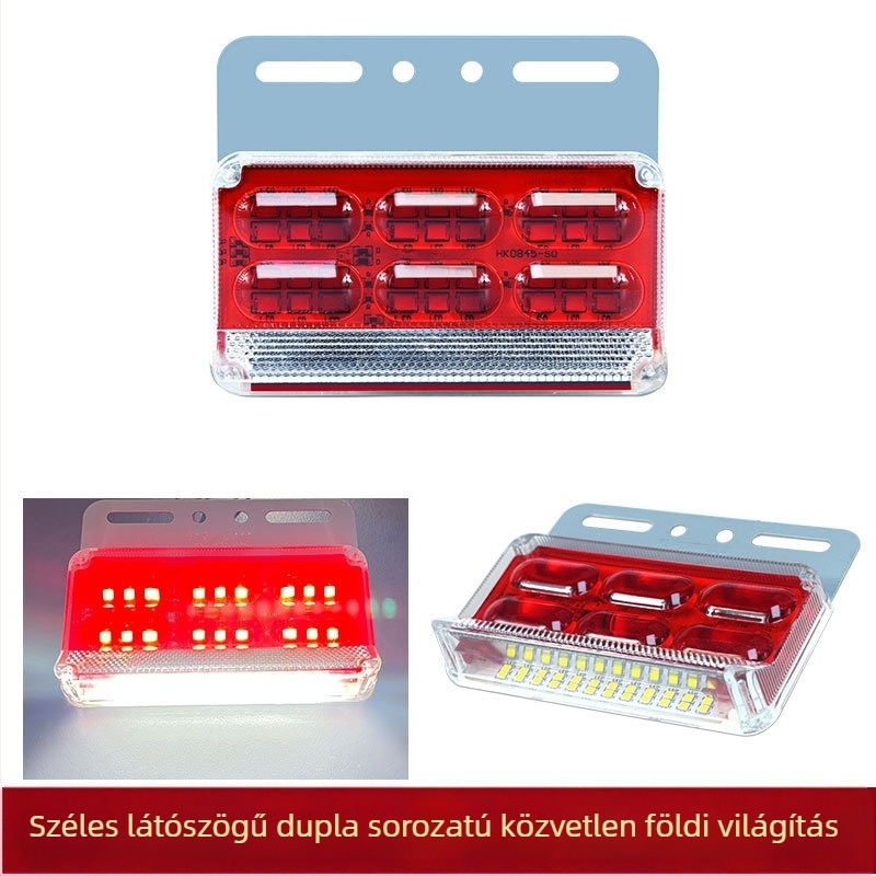 Teherautó oldalsó lámpa, széles látószög, 24V, vízálló, 16W, ABS műanyag, élettartam 50 000 óra