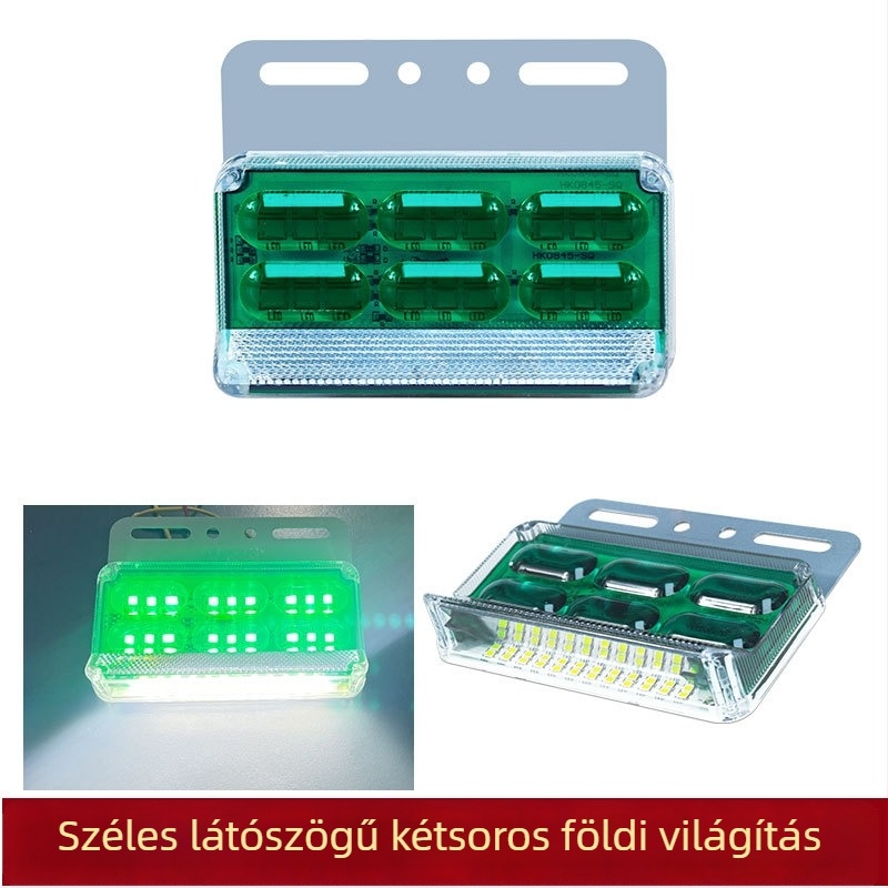 Teherautó oldalsó lámpa, széles látószög, 24V, vízálló, 16W, ABS műanyag, élettartam 50 000 óra