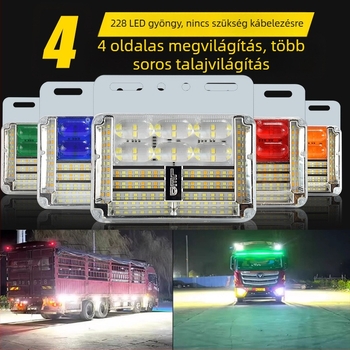 24V rendkívül fényes LED teherautó alsó oldalsó fények, vízálló szélességjelző és irányjelző lámpák, földelés nélkül