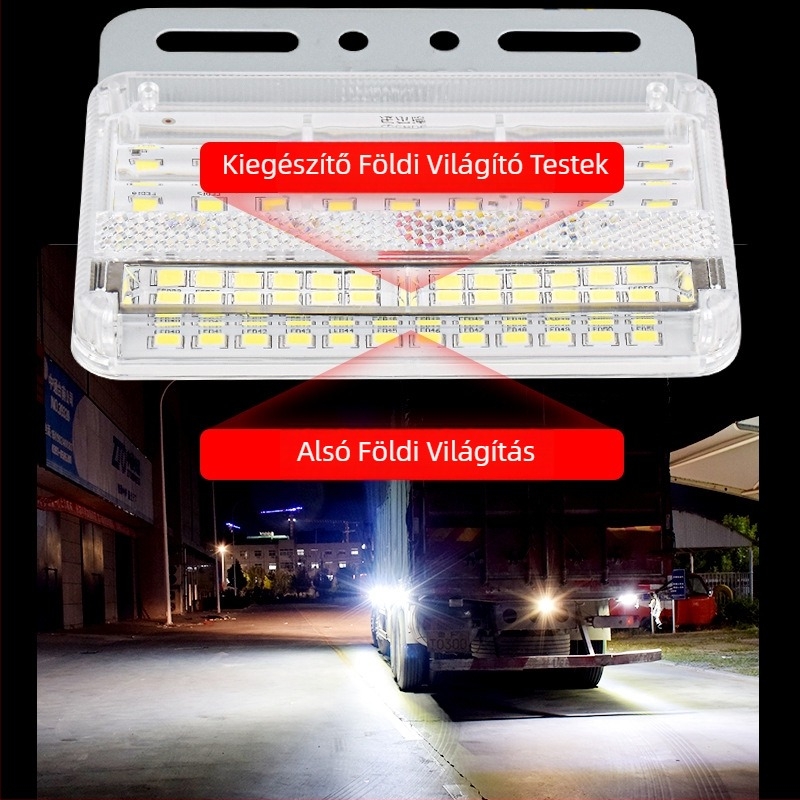 Kamion LED oldalsó fény, kétsoros, vízálló, 24V, hátrameneti fény