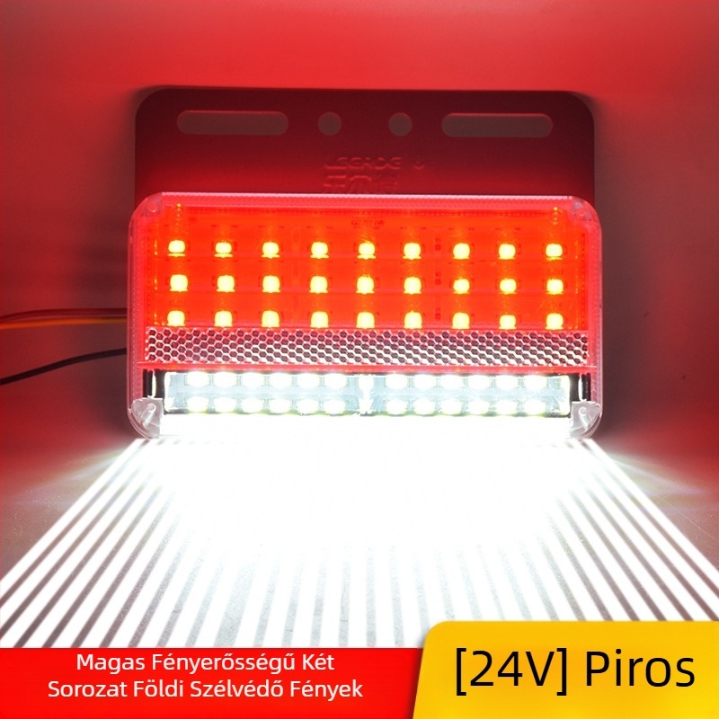 Kamion LED oldalsó fény, kétsoros, vízálló, 24V, hátrameneti fény