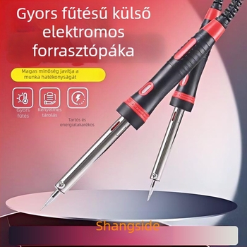 Intelligens állandó hőmérsékletű forrasztóvas jelzőfénnyel, külső fűtés, 220V, gumírozott markolat