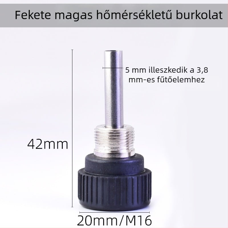 Forrasztópáka kiegészítő készlet — háromrészes, 907-es fogantyú, vasból készült test, csavarmenetes fej