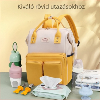 Anyukák és babák részére, többfunkciós, hordozható, nagy kapacitású, vízálló Oxford anyagból, bővíthető kialakítás, ívelt vállöv