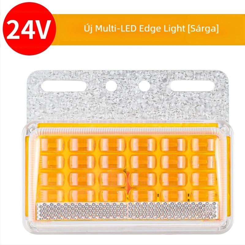 LED Nagy teherautó oldalsó fény, 24V, vízálló, rendkívül fényes, félpótkocsihoz, szélesség/hátrameneti jelző