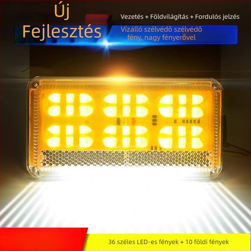 Négyfunkciós LED oldalsó világítás teherautókhoz és utánfutókhoz – 24V, vízálló, nagy fényerő