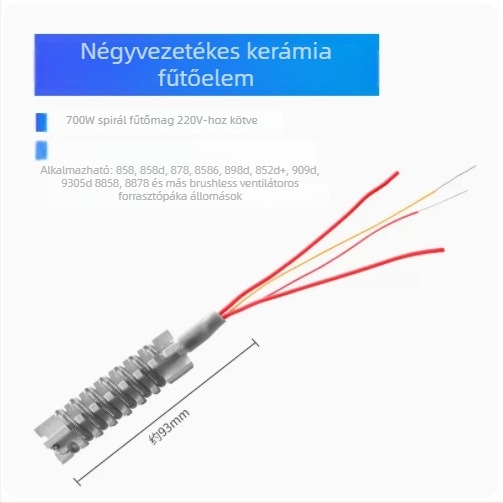 Forrasztóállomás forrólevegővel, modell 858, 700W, bemeneti feszültség 100-240V, fűtőmag