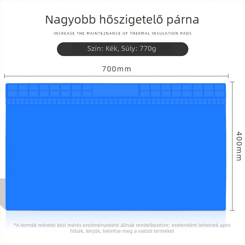 Reparáló asztal szigetelő matrac - szilikon, modell JSD707, 2,5 mm vastagság, puha keménység, javítóasztalhoz, mobiltelefon szétszereléshez és hegesztéshez