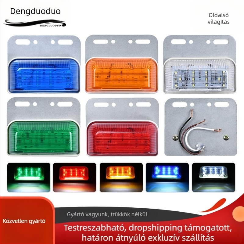 LED oldalsó fény teherautókhoz, műanyag ház, 5W, 24V, alkalmas utánfutókhoz/furgonokhoz/teherautókhoz