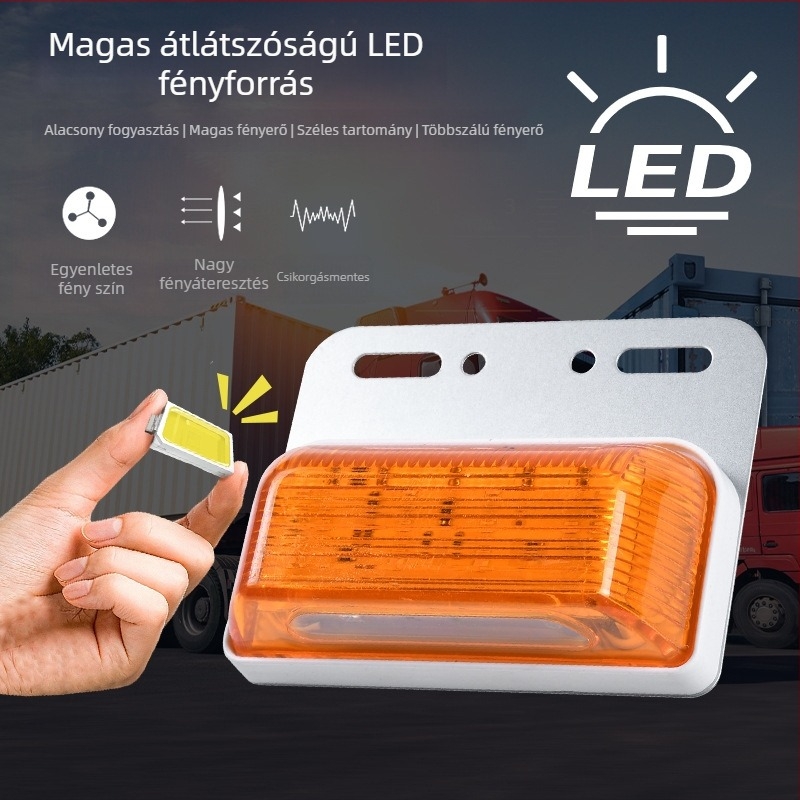 LED oldalsó fény teherautókhoz, műanyag ház, 5W, 24V, alkalmas utánfutókhoz/furgonokhoz/teherautókhoz