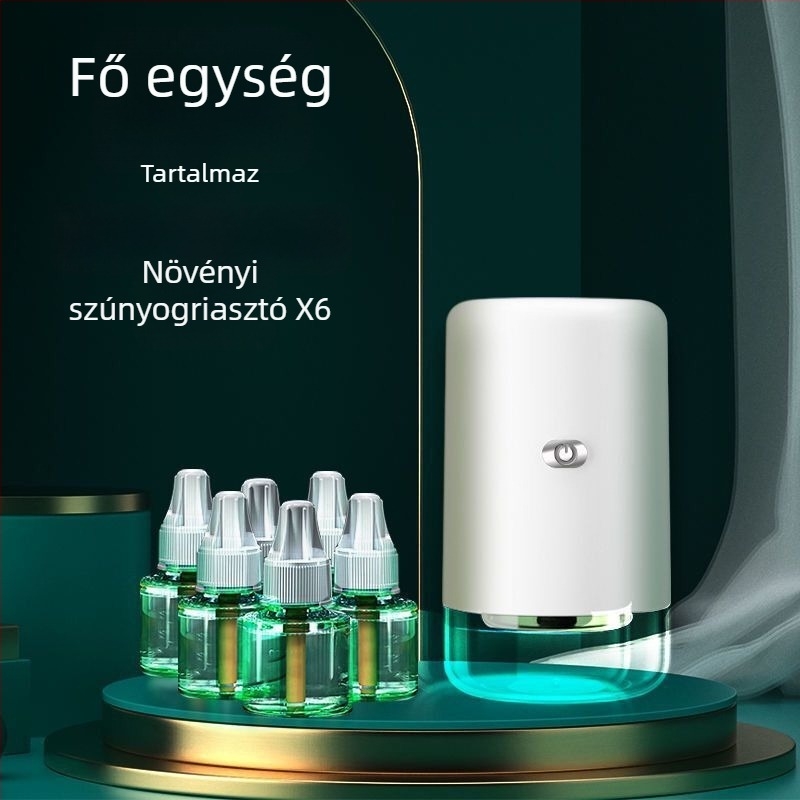 Autós USB-s szúnyogriasztó folyadékkal, 11–20 m²-es területhez, LED UV fény, alumínium háló, ABS burkolat
