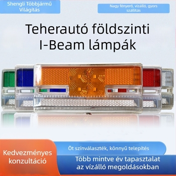 LED oldalsó világítás pótkocsihoz, I alakú oldalsó modell, 24V, LED fényforrás, PC ház