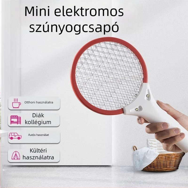2025-ös modell elektromos szúnyogcsapó, újratölthető, otthoni használatra, kompakt és hordozható, autóba szerelhető