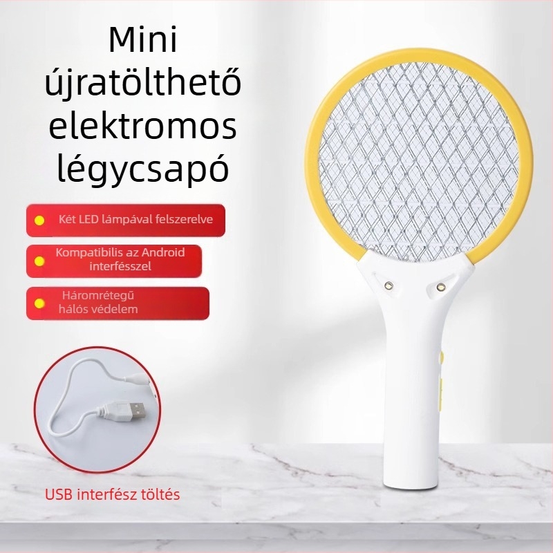 2025-ös modell elektromos szúnyogcsapó, újratölthető, otthoni használatra, kompakt és hordozható, autóba szerelhető