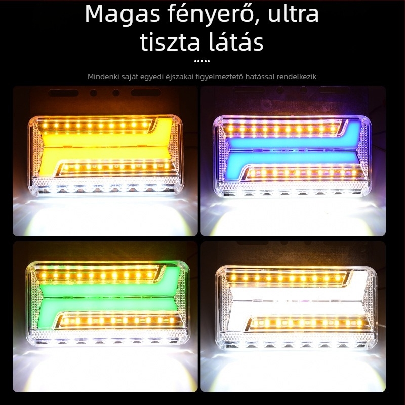 Kamion LED oldalsó lámpa, vízálló, kétirányú áramló élvilágítással, 24V, jelzőfény