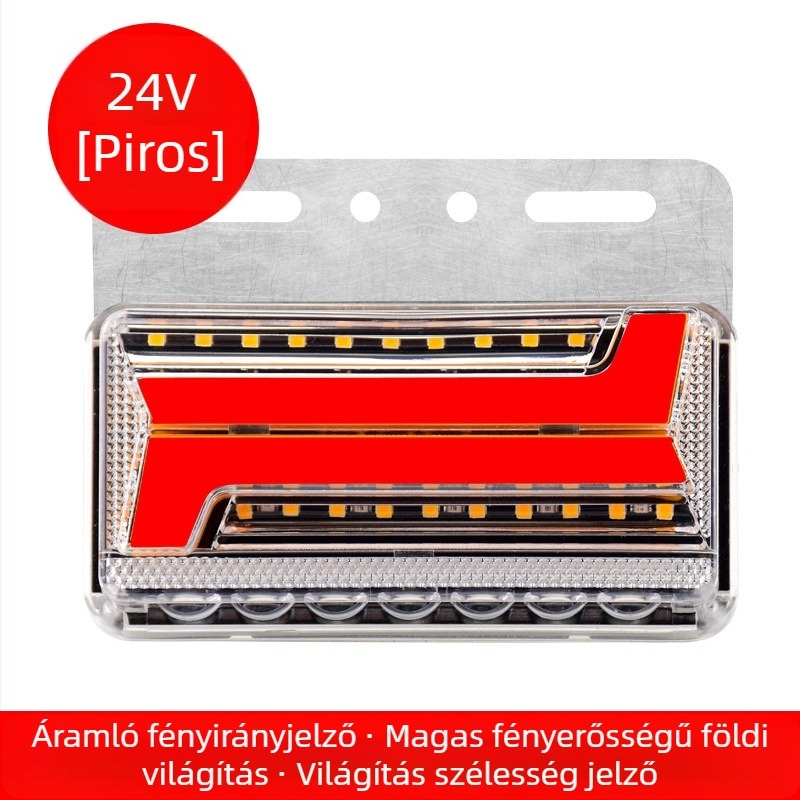 Kamion LED oldalsó lámpa, vízálló, kétirányú áramló élvilágítással, 24V, jelzőfény