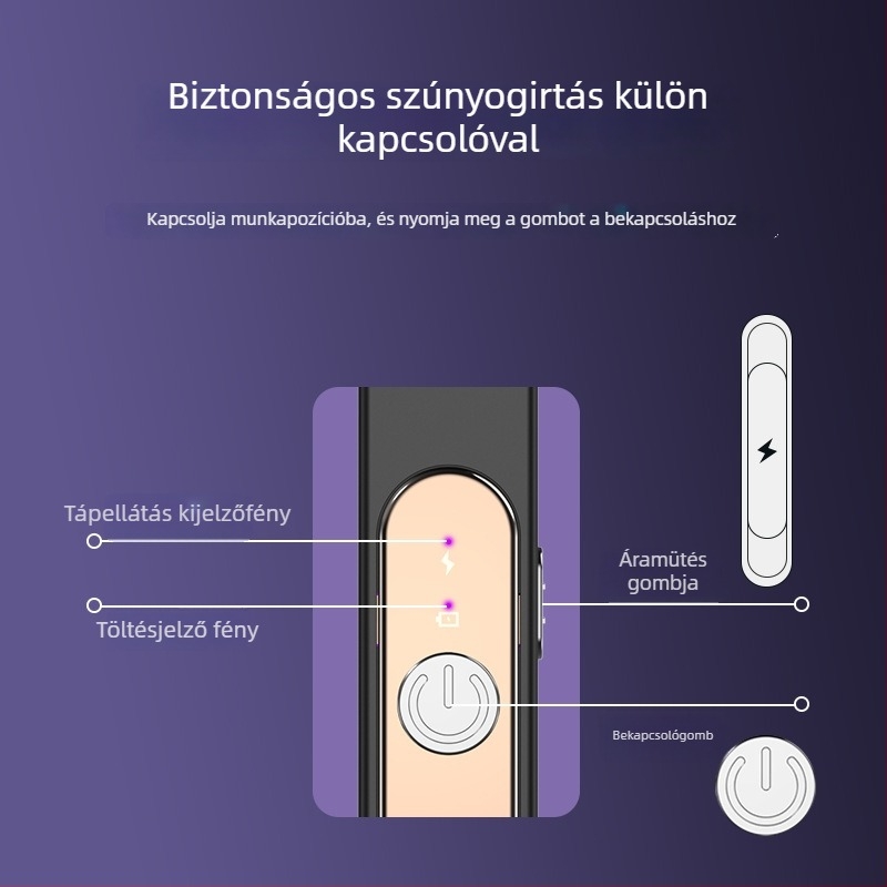 Elektromos szúnyogcsapó, összehajtható kettős kialakítás, beépített 1001–1600 mAh akkumulátor, LED világítás, 11–20 m² lefedettség, 180°-os forgás