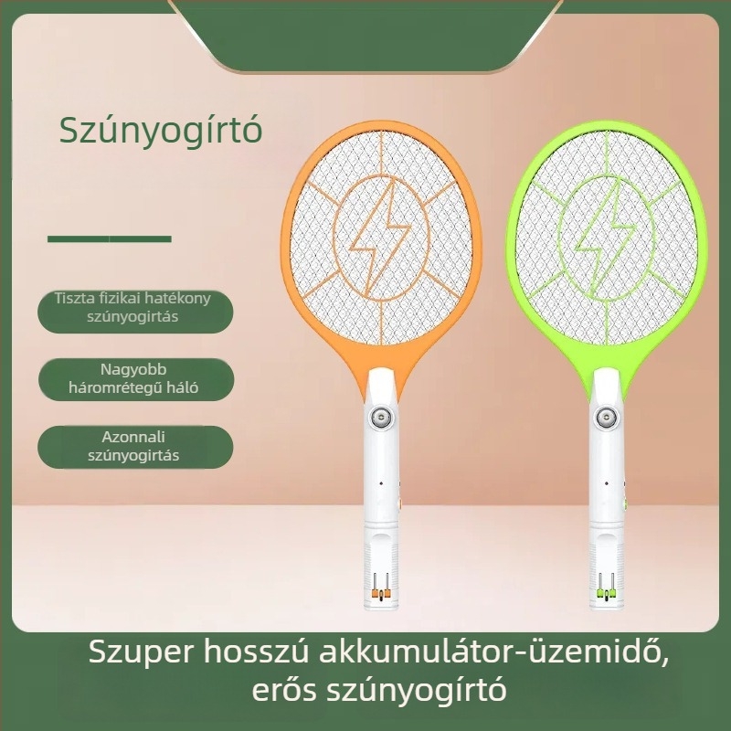 Háztartási elektromos szúnyogcsapó, kézi elektromos sokk, lefedettség 10 m²-ig