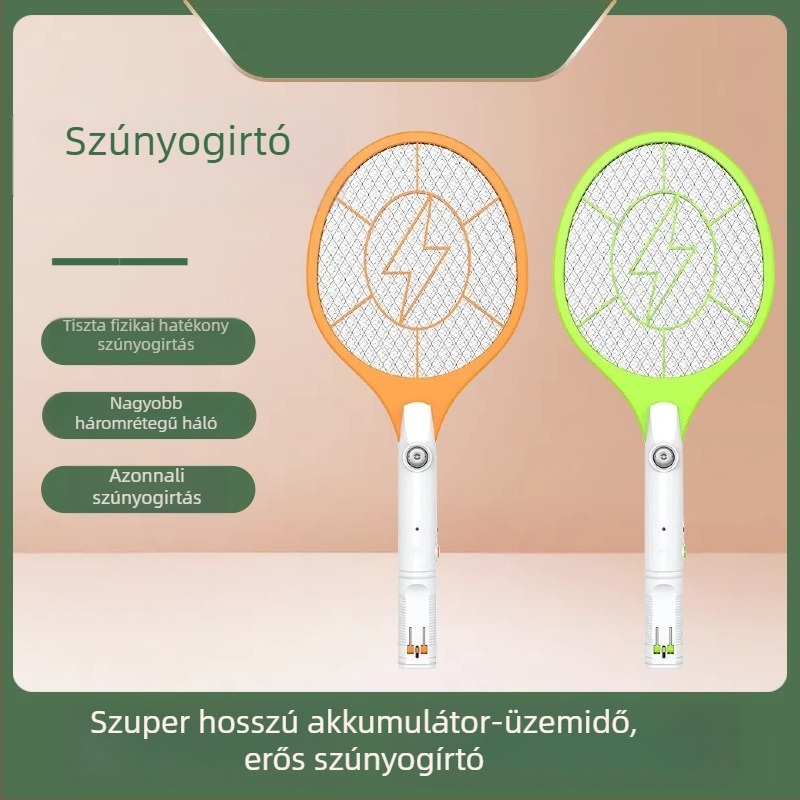 Háztartási elektromos szúnyogcsapó, kézi elektromos sokk, lefedettség 10 m²-ig