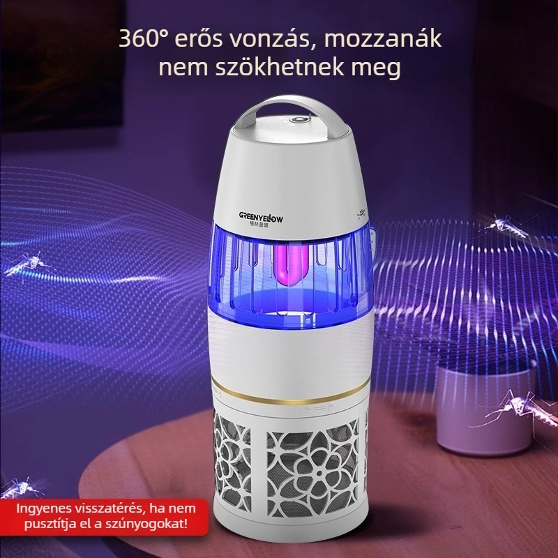 Szúnyog-lámpa szívó rendszerrel, UV-lámpa, nikkel-zink-vas háló, 41–60 m² lefedettség, beépített akkumulátor nélkül