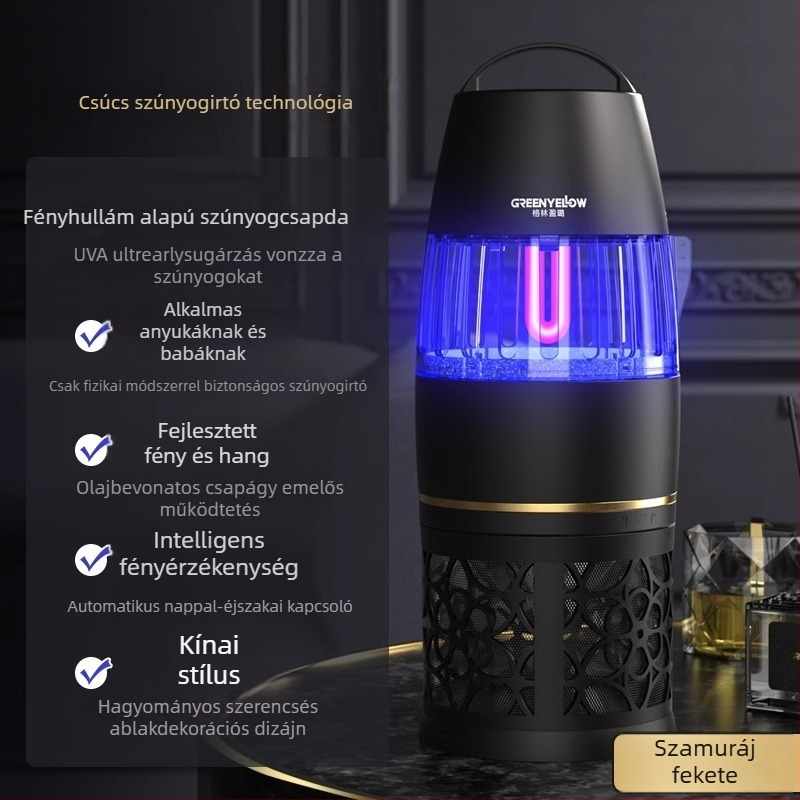 Szúnyog-lámpa szívó rendszerrel, UV-lámpa, nikkel-zink-vas háló, 41–60 m² lefedettség, beépített akkumulátor nélkül