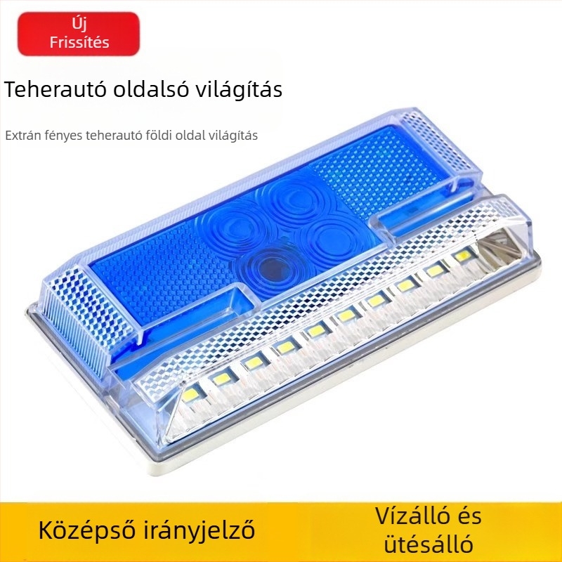 LED oldalsó fény nagy teherautókhoz – 24V, vízálló, LED fényforrás, többfunkciós, alkalmas teherautókhoz és félpótkocsihoz
