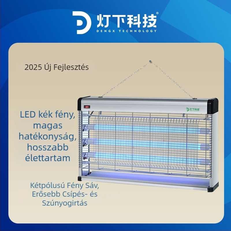 Beltéri elektromos sokk-lámpa szúnyogok ellen LED-del; 61㎡+ területre; hálózati üzemmód; ötvözet burkolat; tűzálló