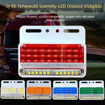 Kamion oldalsó LED világítás, 24V, IP67 vízálló, élettartam 50000 h, modell: Double row floor edge light