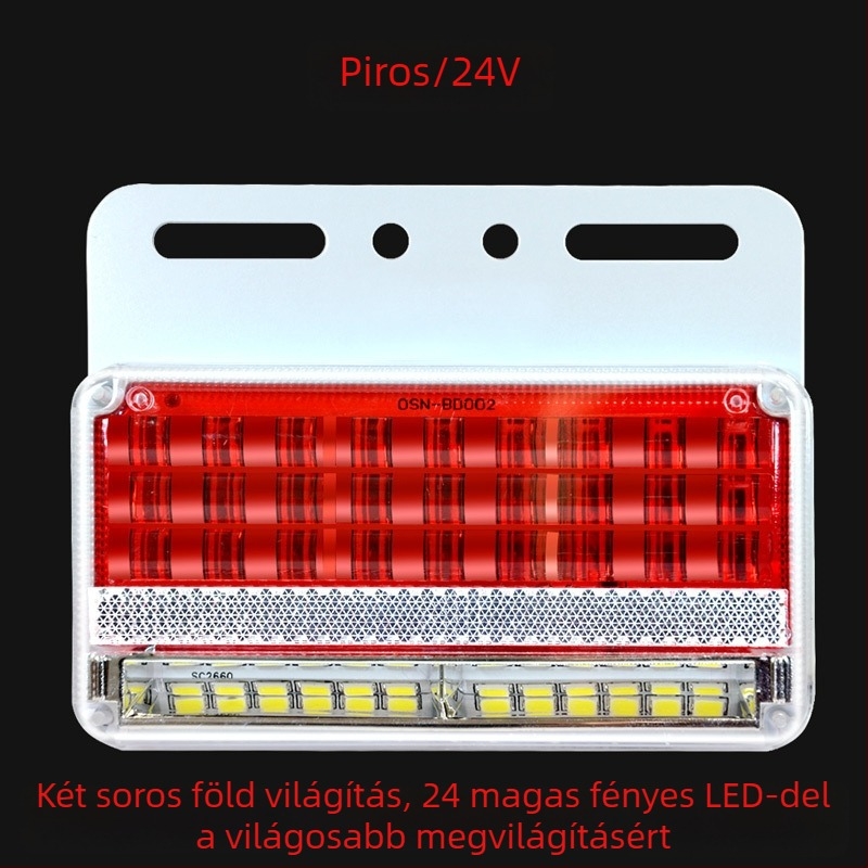Kamion oldalsó LED világítás, 24V, IP67 vízálló, élettartam 50000 h, modell: Double row floor edge light