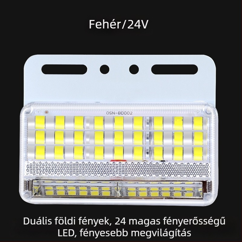 Kamion oldalsó LED világítás, 24V, IP67 vízálló, élettartam 50000 h, modell: Double row floor edge light